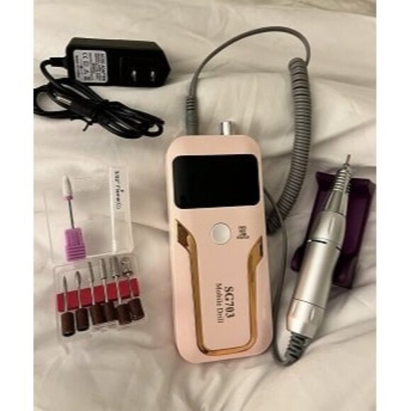 New Portable Nail Drill Professional 35000 RPM, Rechargeable Electric Nail File
